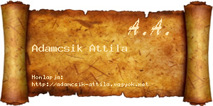 Adamcsik Attila névjegykártya